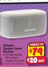 Homedics - Ultimate Slumber Sound Machine offers at $79 in JB Hi Fi