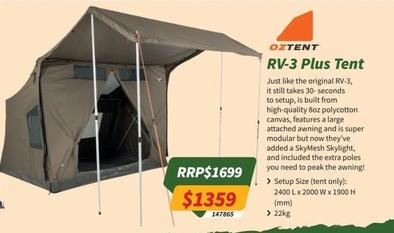 Oztent - Rv-3 Plus Tent offers at $1359 in Tentworld