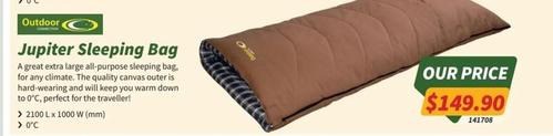 Jupiter Sleeping Bag offers at $149.9 in Tentworld