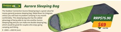 Aurora Sleeping Bag offers at $69 in Tentworld