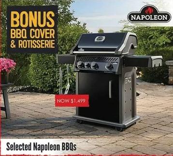 Selected Napoleon Bbqs offers at $1499 in Barbeques Galore