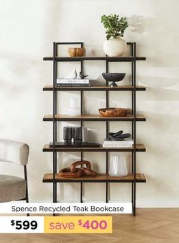 Spence Recycled Teak Bookcase offers at $599 in Early Settler
