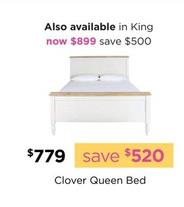 Clover Queen Bed offers at $779 in Early Settler