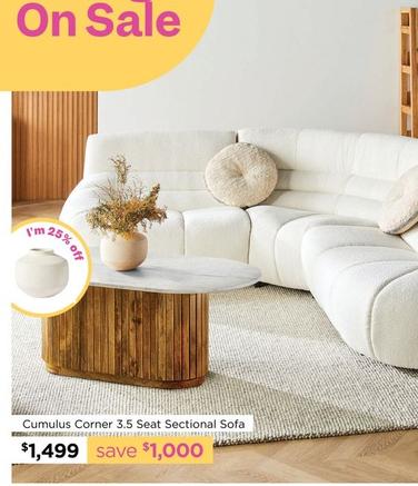 Cumulus Corner 3.5 Seat Sectional Sofa offers at $1499 in Early Settler