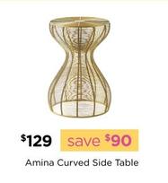 Amina Curved Side Table offers at $129 in Early Settler