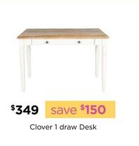 Clover - 1 Draw Desk offers at $349 in Early Settler
