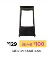 Tallis Bar Stool Black offers at $129 in Early Settler