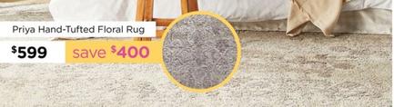 Priya Hand-tufted Floral Rug offers at $599 in Early Settler