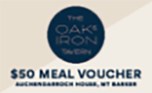 Oak and Iron Gift Voucher offers at $50 in Wallis