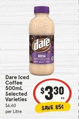 Dare - Iced Coffee 500ml Selected Varieties offers at $3.3 in IGA