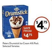 Peters - Drumstick Ice Cream 4/6 Pack Selected Varieties offers at $4.75 in Foodworks