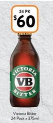 Victoria Bitter - 24 Pack X 375ml offers at $60 in Foodworks