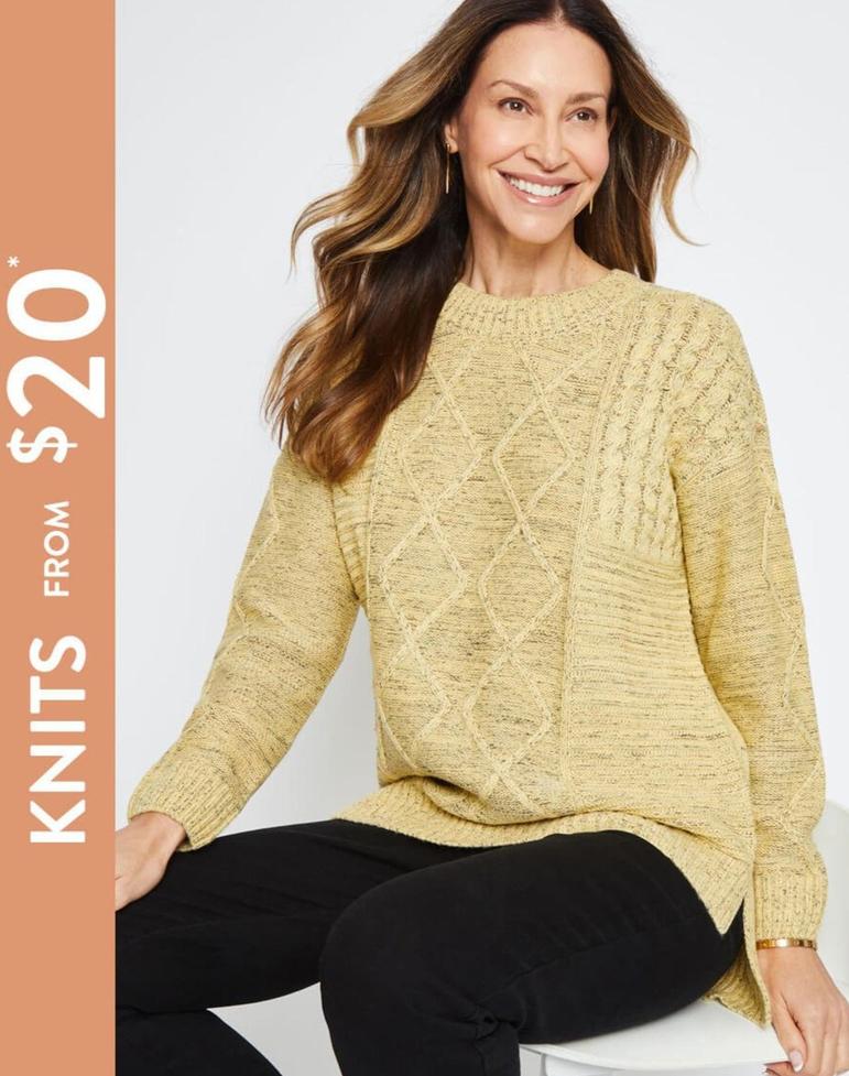 Knits offers at $20 in Millers