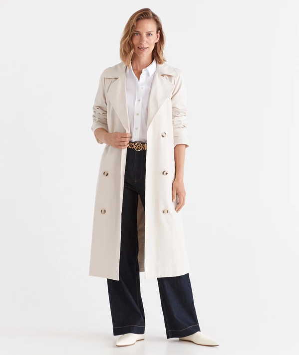 PARCHMENT TRENCH COAT offers at $149.95 in Sussan