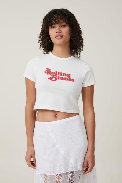 Crop Fit Rolling Stones Tee offers at $29.99 in Cotton On