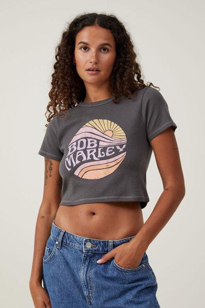 Crop Fit Rib Graphic License Tee offers at $29.99 in Cotton On