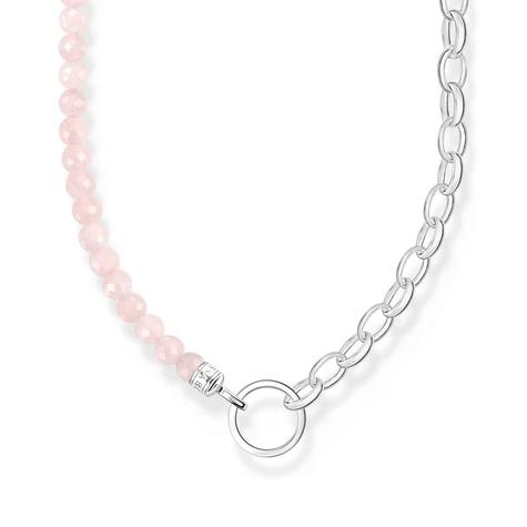CHAIN ROSE QUARTZ BEAD NECKLACE offers at $160.3 in Thomas Sabo