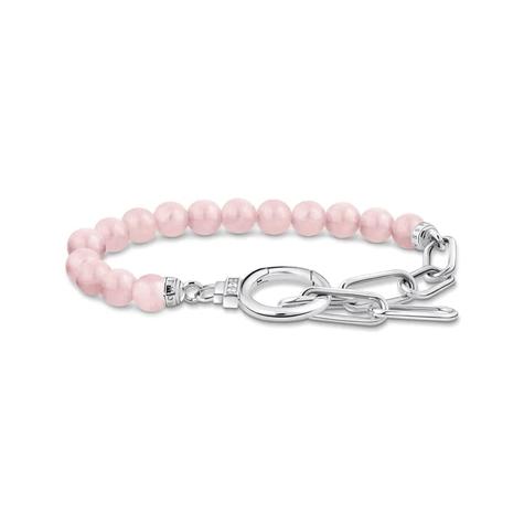 LINK BRACELET WITH ROSE QUARTZ BEADS SILVER offers at $299 in Thomas Sabo