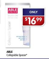 Able - Collapsible Spacer offers at $16.99 in Alliance Pharmacy
