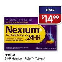 Nexium - 24hr Heartburn Relief 14 Tablets offers at $14.99 in Alliance Pharmacy