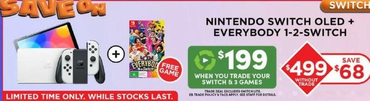 Nintendo - Switch Oled + Everybody 1-2-switch offers at $499 in EB Games
