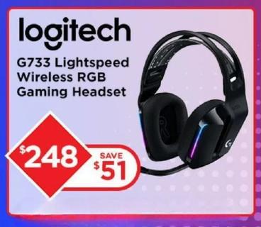 Logitech - G733 Lightspeed Wireless Rgb Gaming Headset offers at $248 in EB Games