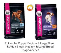 Eukanuba - Puppy Medium & Large Breed & Adult Small, Medium & Large Breed 15kg Varieties offers in Just For Pets