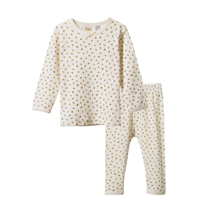 Pointelle long sleeve pyjama set offers at $59.95 in Nature Baby