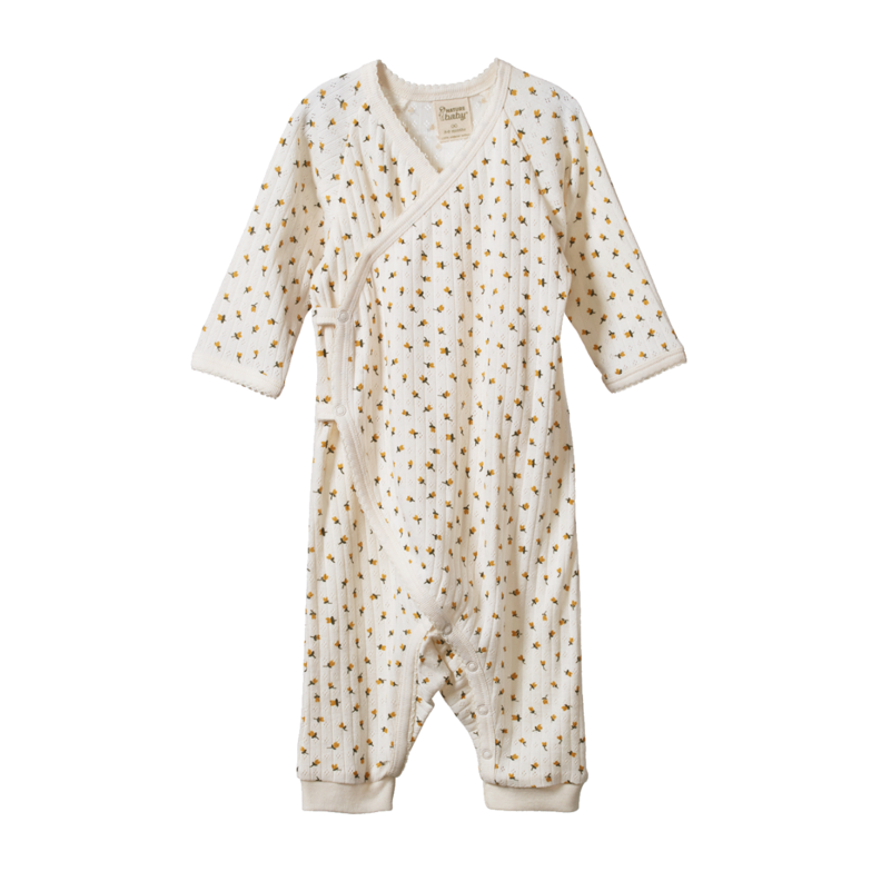 Pointelle kimono stretch and grow offers at $44.95 in Nature Baby