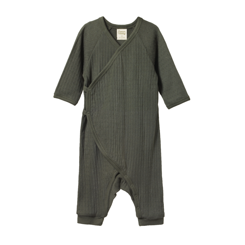 Pointelle kimono stretch and grow offers at $44.95 in Nature Baby