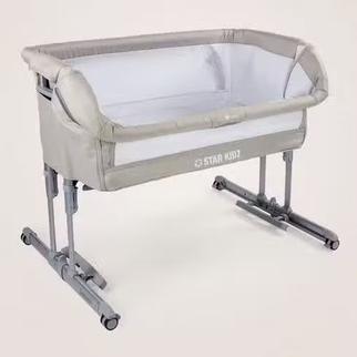 Star Kidz Intimo Deluxe Baby Bedside Bassinet - Silver Cloud offers at $269 in Baby & Toddler town