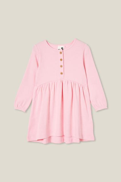 Sally Button Front Long Sleeve Dress offers at $19.99 in Cotton On Kids