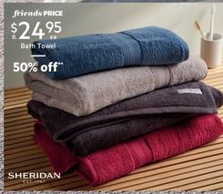 Sheridan - Quick Dry Luxury Towel Range Bath Towel  offers at $24.95 in Harris Scarfe