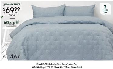 Ardor - Saladin 3pc Comforter Set offers at $69.99 in Harris Scarfe