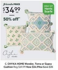 Chyka Home - Wonder, Terra Or Gypsy Cushion offers at $34.99 in Harris Scarfe