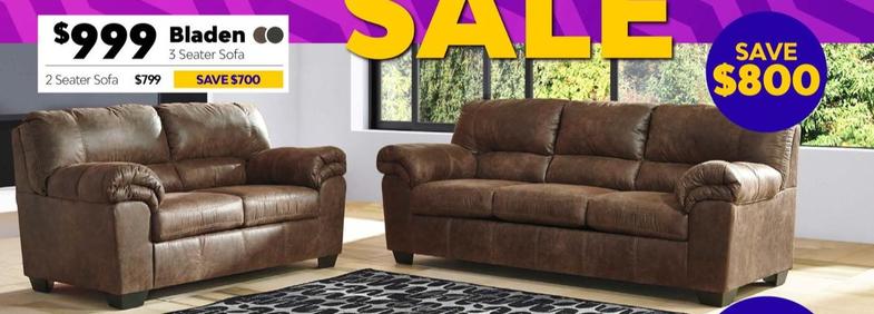 Bladen - 3 Seater Sofa offers at $999 in ComfortStyle Furniture & Bedding