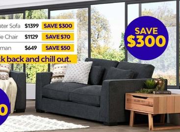 Chill - 2 Seater Sofa offers at $1399 in ComfortStyle Furniture & Bedding