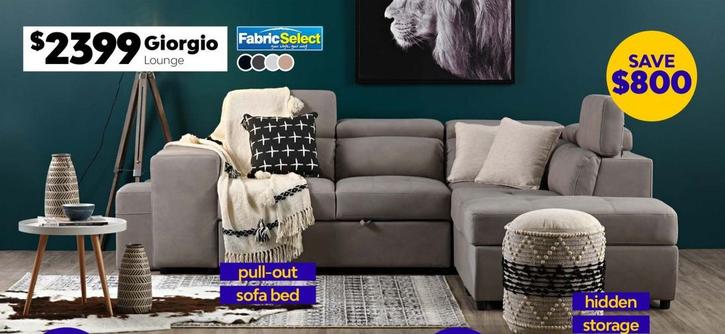 Giorgio - Lounge offers at $2399 in ComfortStyle Furniture & Bedding