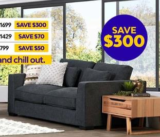Fabric Select - 2 Seater Sofa offers at $1699 in ComfortStyle Furniture & Bedding