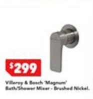 Villeroy & Boch - Magnum Bath/shower Mixer Trim Brushed Nickel offers at $299 in Harvey Norman