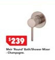 Meir - Round Wall Mixer Champagne offers at $239 in Harvey Norman