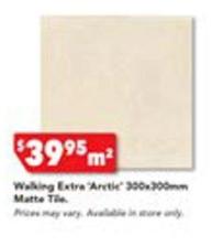 Walking - Extra Arctic 300x300mm Matte Tile offers at $39.95 in Harvey Norman