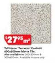 Tuffstone - Terrazzo Confetti 600x600mm Matte Tile offers at $27.95 in Harvey Norman