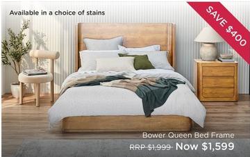 Bower - Queen Bed Frame offers at $1599 in Snooze