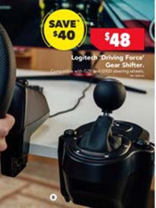 Logitech - Driving Force Gear Shifter offers at $48 in Harvey Norman