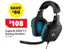 Logitech - G432 7.1 Gaming Headset offers at $108 in Harvey Norman