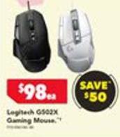 Logitech - G502x Gaming Mouse offers at $98 in Harvey Norman