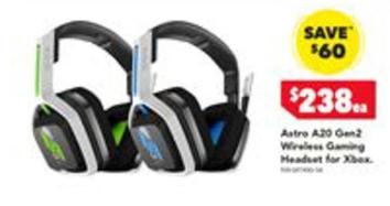 Astro - A20 Gen2 Wireless Gaming Headset For Xbox offers at $238 in Harvey Norman
