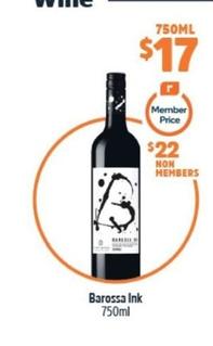 Barossa Ink - 750ml offers at $22 in BWS