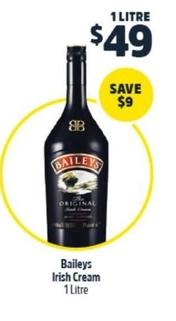 Baileys - Irish Cream 1 Litre offers at $49 in BWS